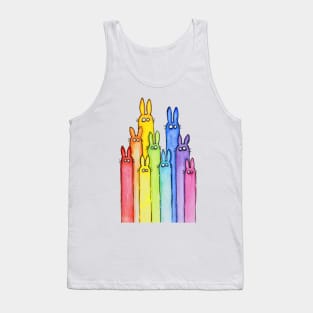 Rainbow of Bunnies Tank Top